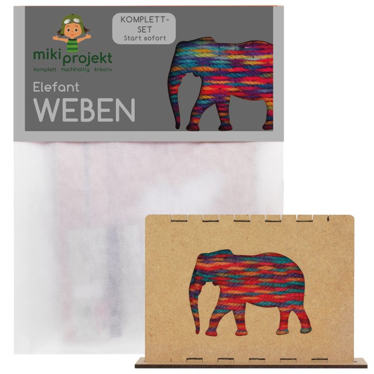 Handwerkset weven-olifant -mikiprojekt