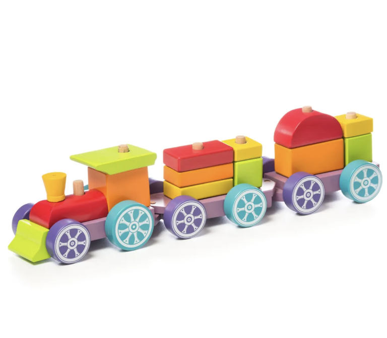 Houten speelgoed treintje-Cubika
