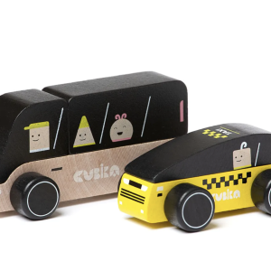 Cubika houten speelgoed-houten bus en auto