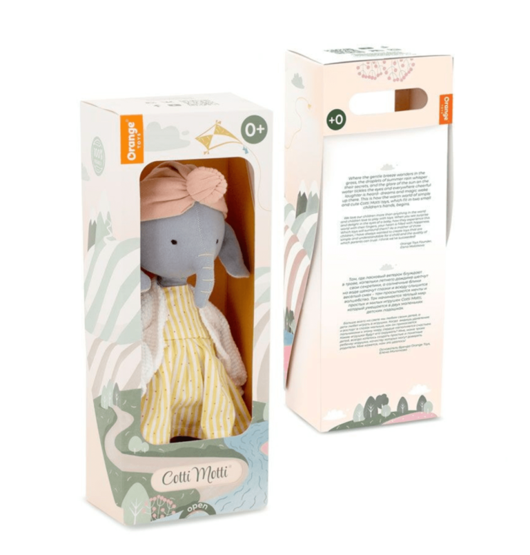 Olifant knuffel Alice-Orange toys